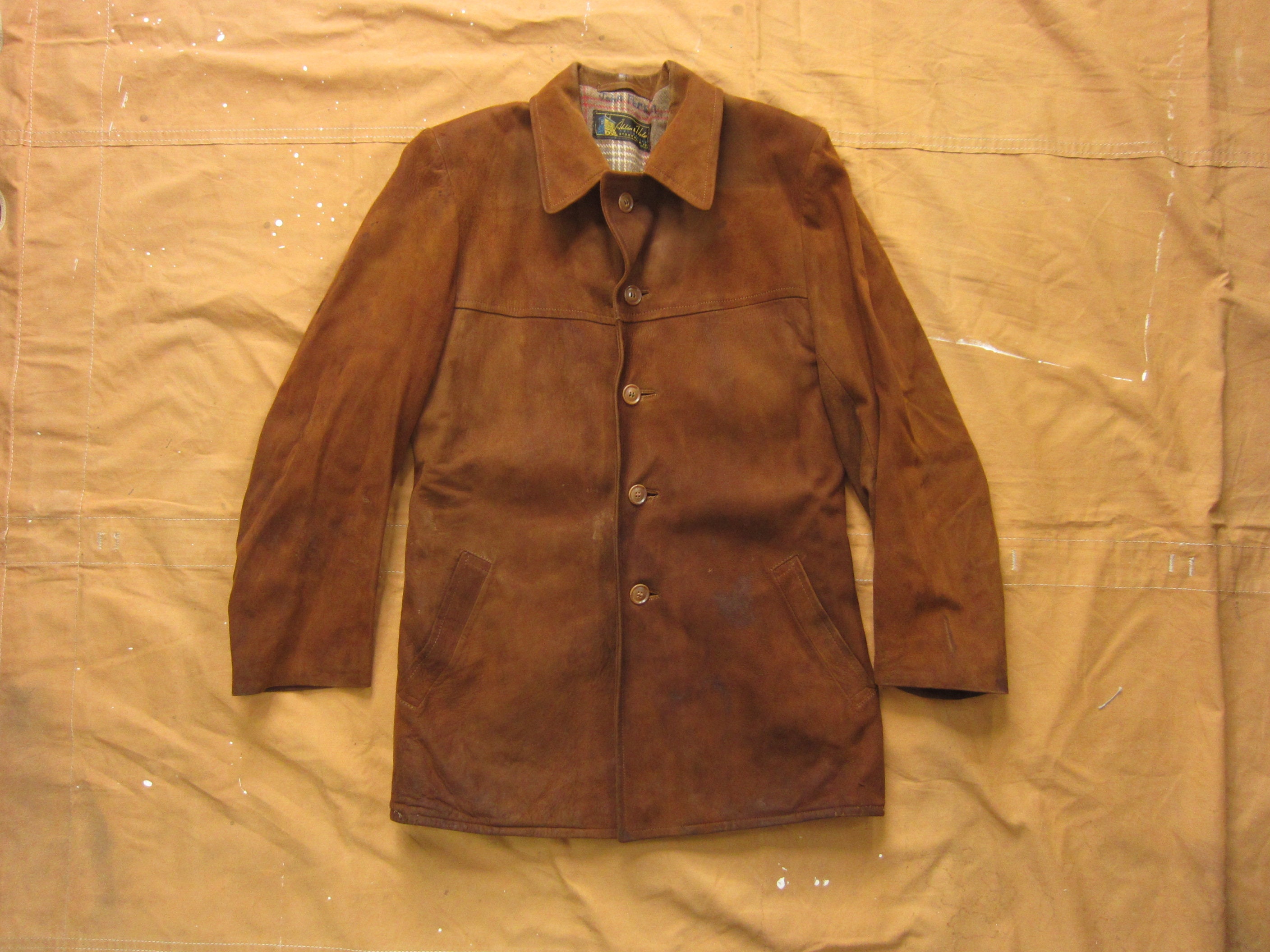 定価10万 KIIT GOAT SUEDE DRIZZLER BLOUSON-