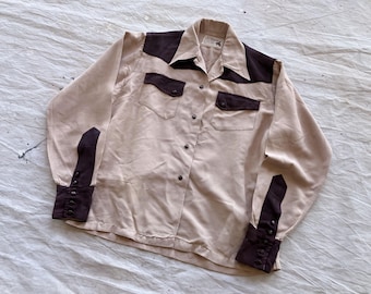1990s Vintage Ralph Lauren Polo Country Rayon Gabardine Shirt 90s