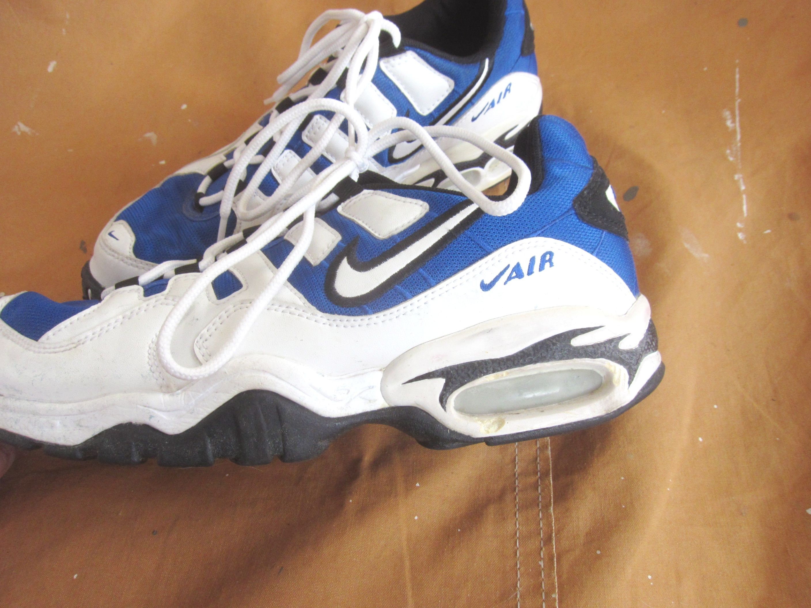 Refinar lista Humillar Hombre 11.5 1997 Nike Air Max Edge Sneakers / Blanco Azul - Etsy España