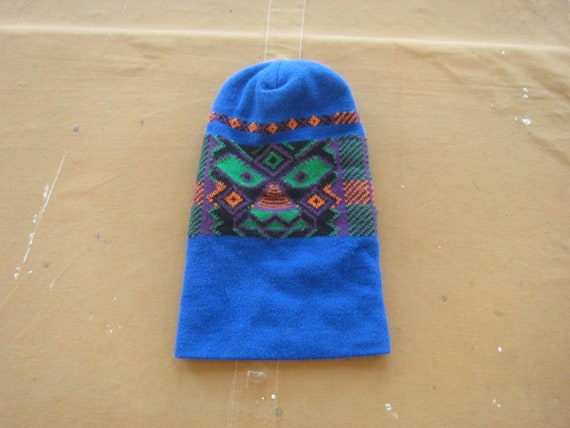 Vintage 70s Crazy Pattern Balaclava Ski Mask / 19… - image 5