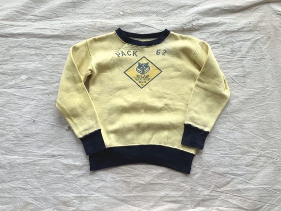 XXS / XS 60年代 コットン ボーイスカウト ツートン スウェットシャツ