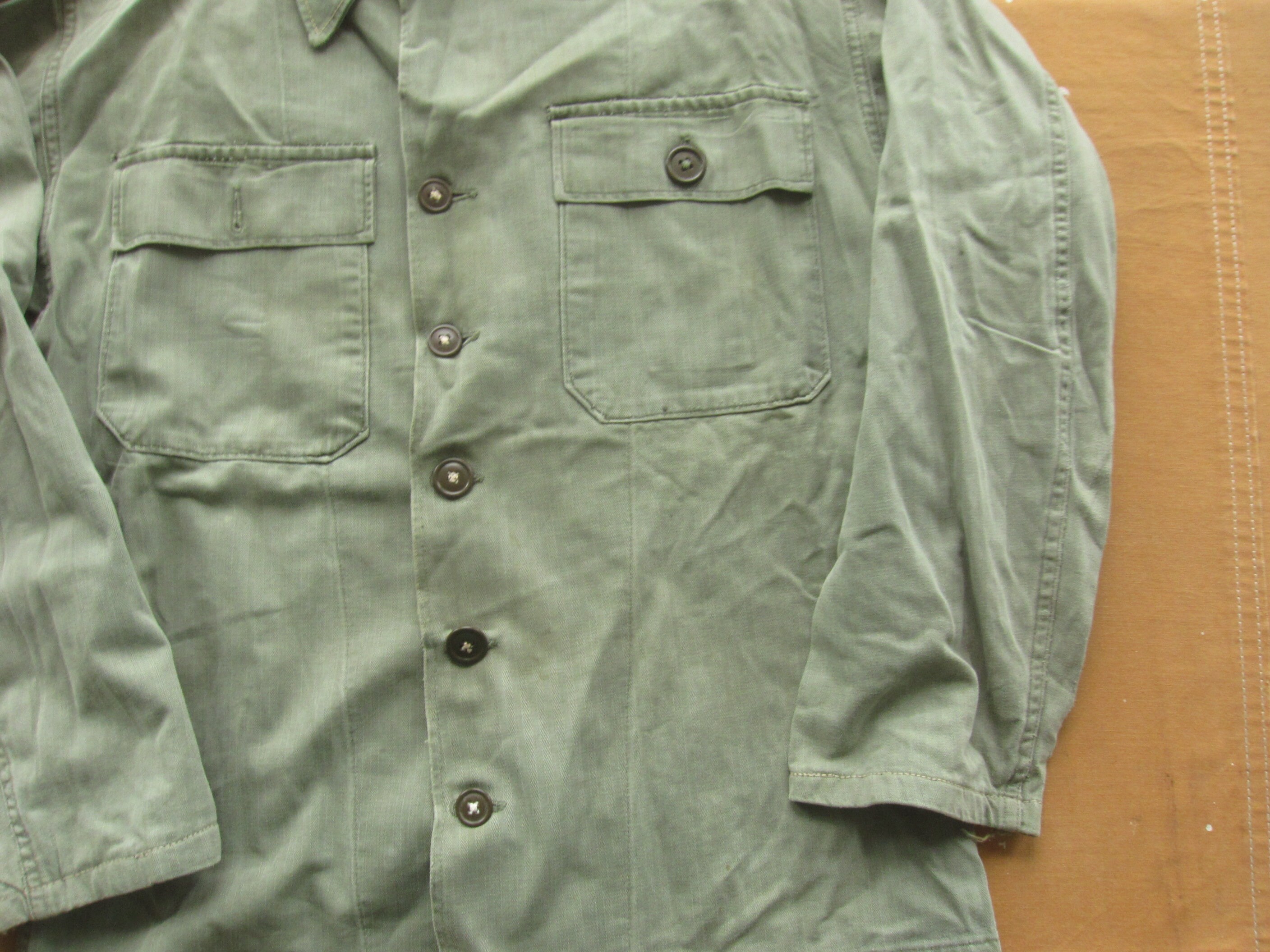 Small 50s US Army HBT Fatigue Shirt / HBT Herringbone Twill - Etsy