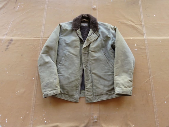 Small / Size 38 40s US Navy N1 Deck Jacket / N-1 … - image 1