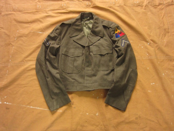 Medium / Size 40 40s US Army Ike Jacket / Wool Cro