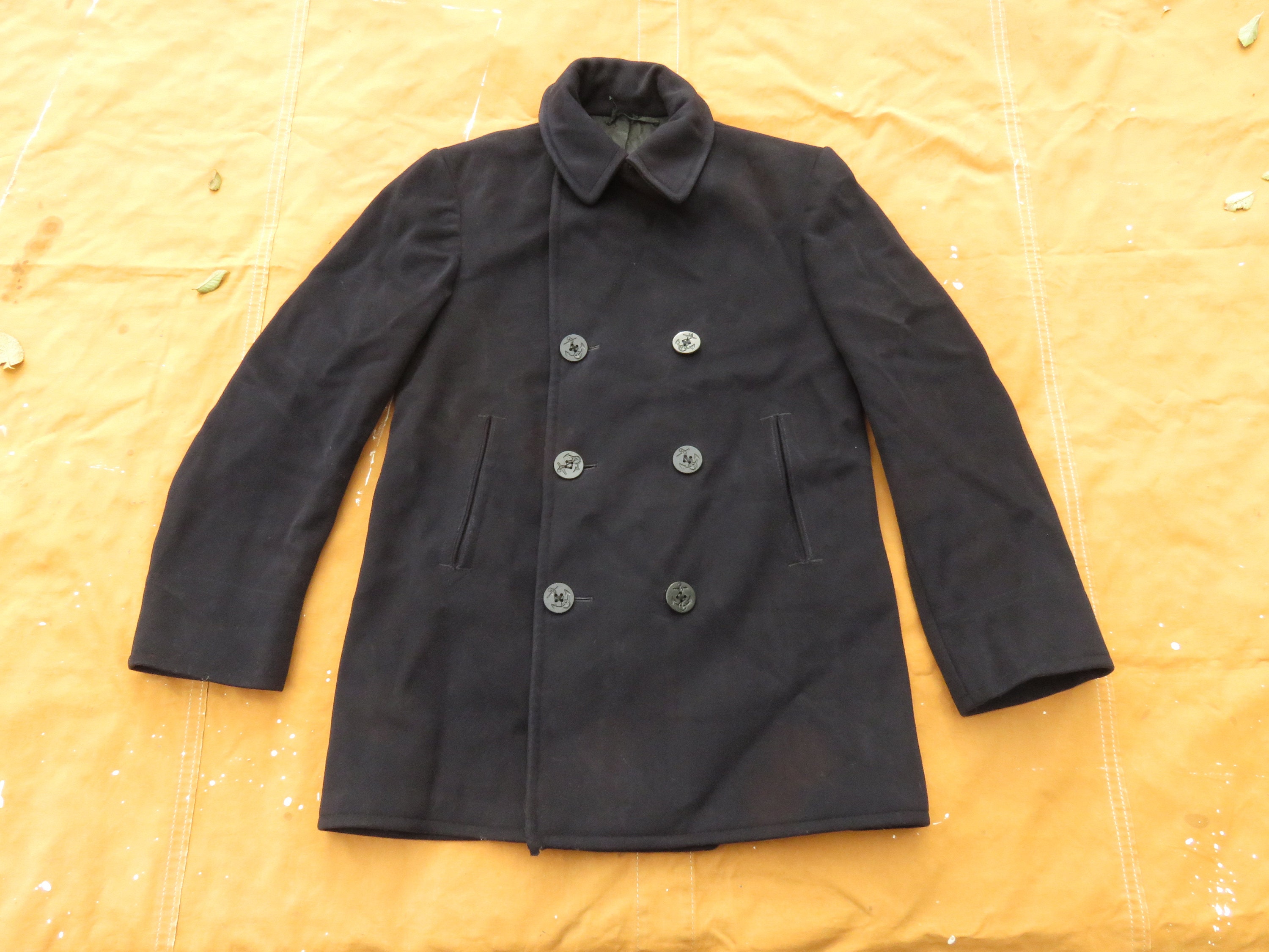 flod Specialist Barry Small 50s US Navy Kersey Peacoat / Pea Coat 100% Wool Eight - Etsy