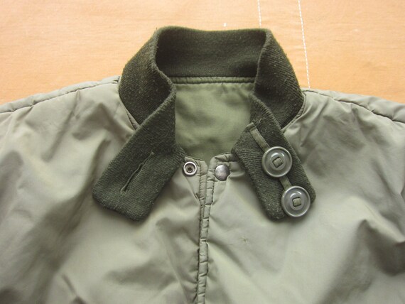 Medium 80s Military Liner Jacket / OG-107 British… - image 2