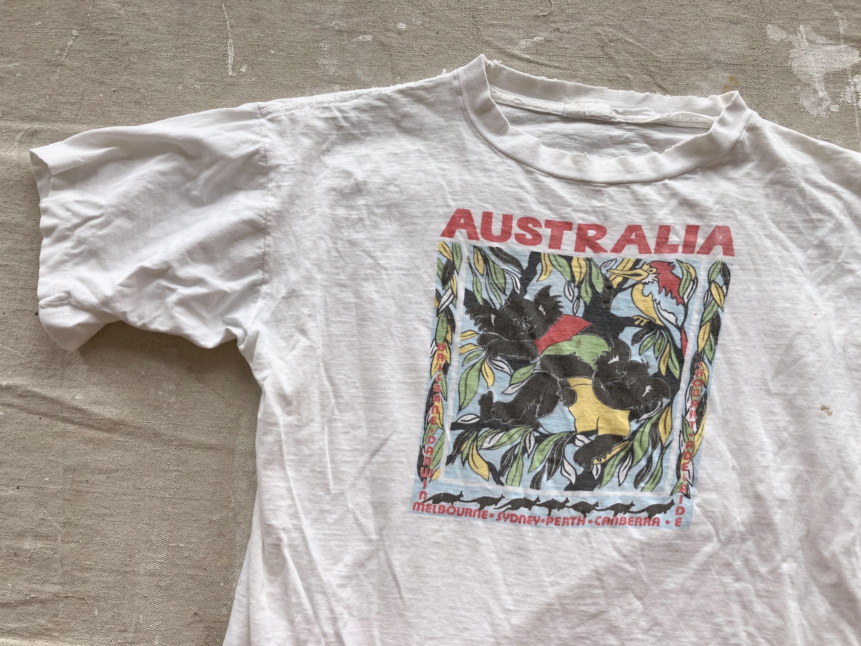 Large / XL 80s / 90s Australia Souvenir T-shirt / White 100 