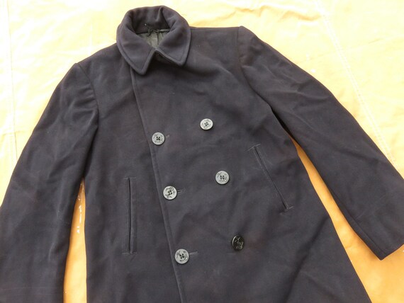 Small 50s US Navy Kersey Peacoat / Pea Coat 100% Wool Eight - Etsy