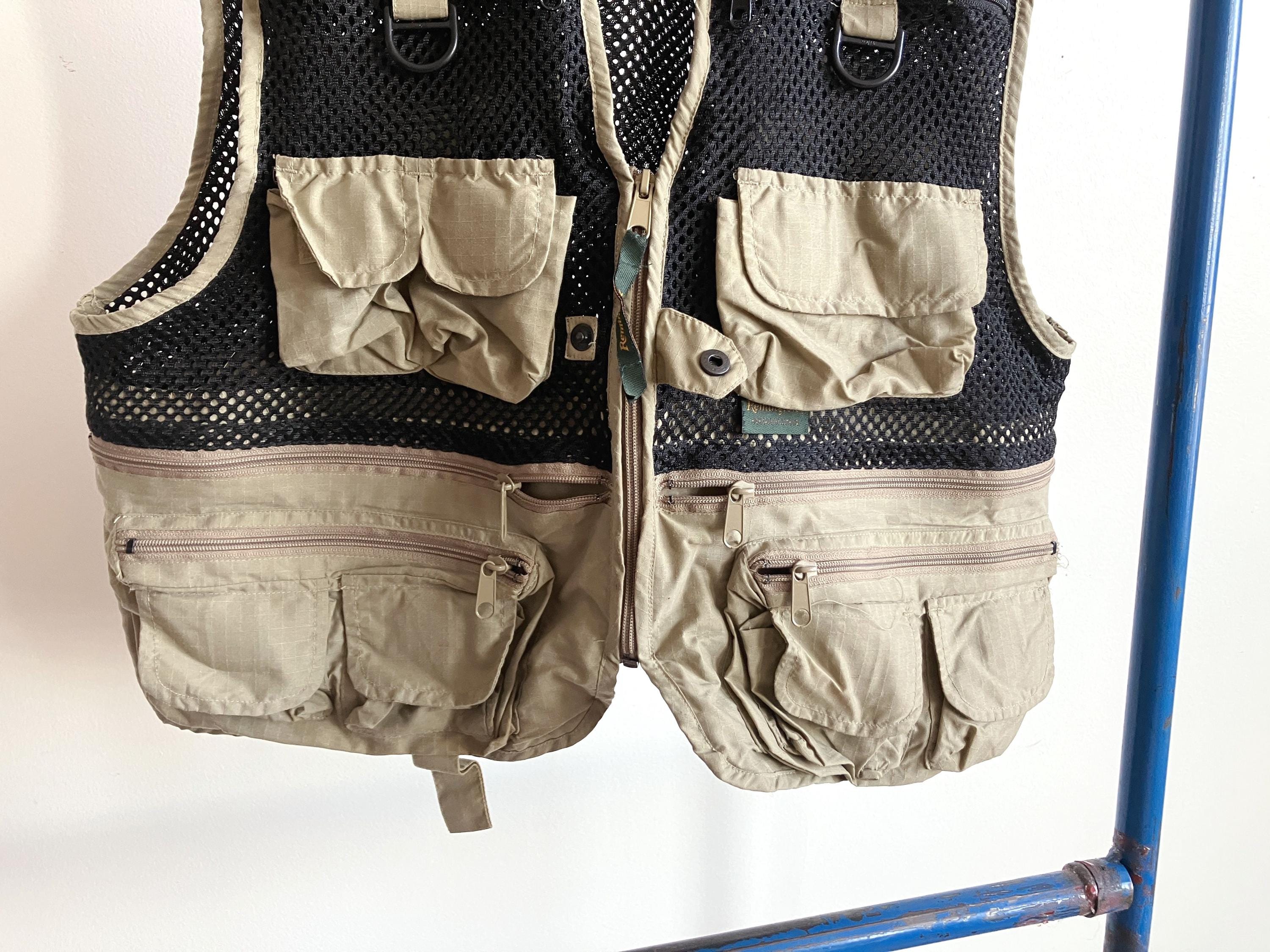 Gilet de Pêche à la Truite Réglable Taille Unique 2 compartiments 8