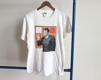 Large 90s Hollywood Squares T-shirt / Peter Marshall 1990s Game Show Nostalgia