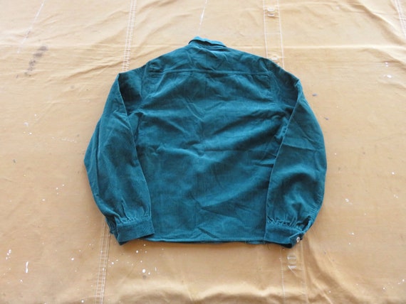 Small 60s Slant Zipper Women's Corduroy Shirt / M… - image 9