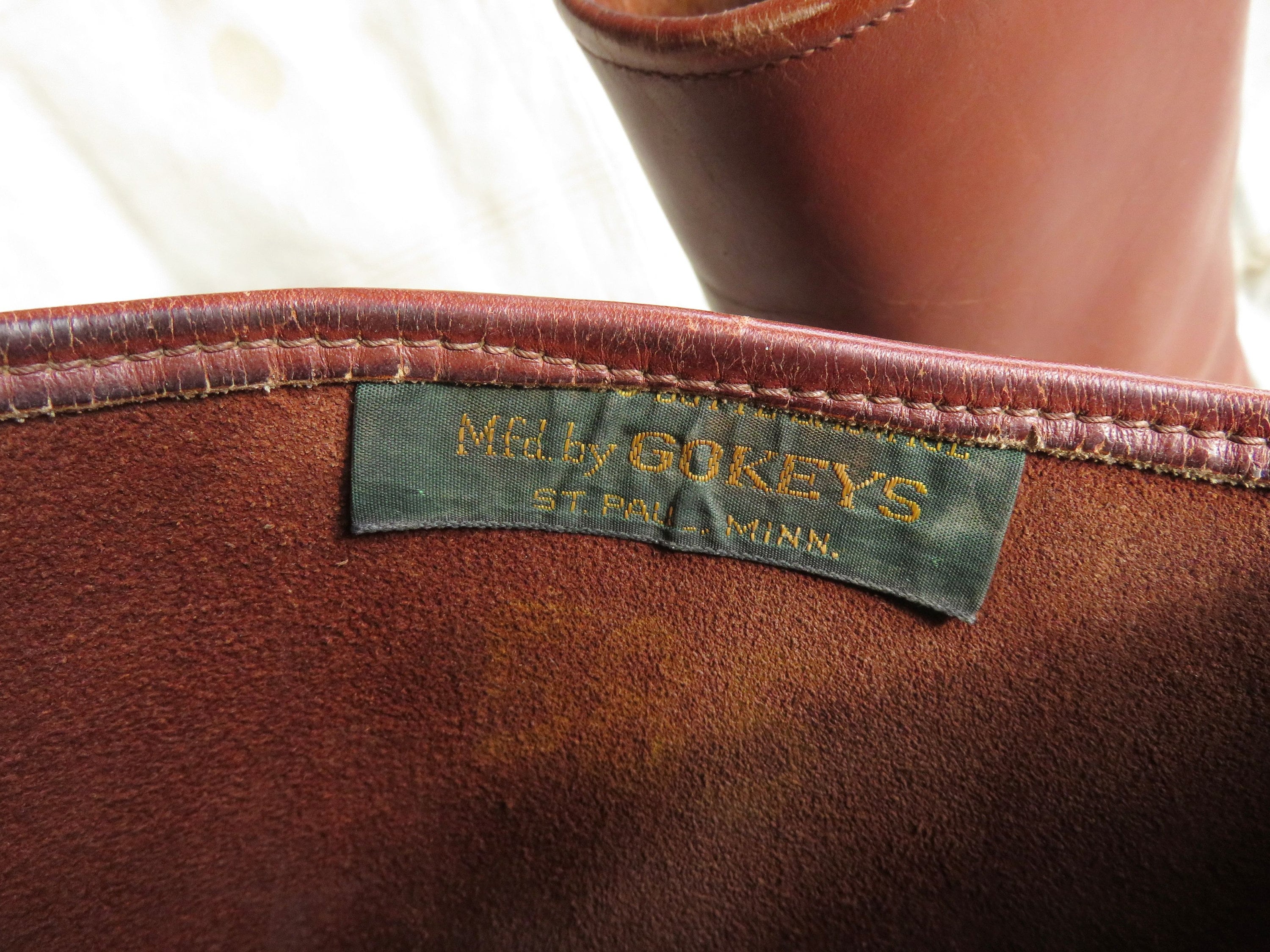 Men's 8 60s Brown Leather Engineer Boots / Gokey's St Paul