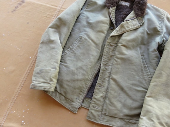 Small / Size 38 40s US Navy N1 Deck Jacket / N-1 … - image 5