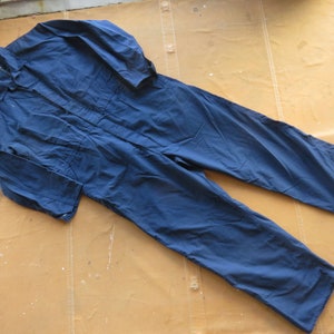 XL / XXL 60s Go-Pfor Granatowy Kombinezon / 1960s Męski Jednoczęściowy Kombinezon Roboczy Rozmiar 48