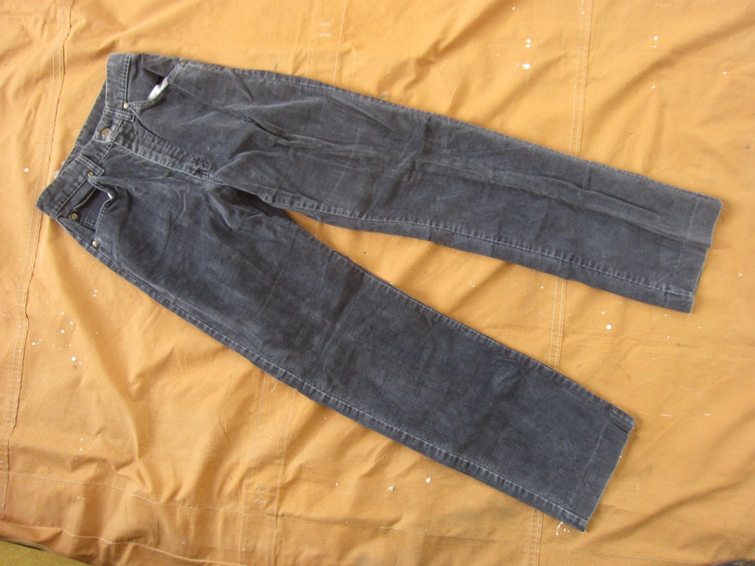 24 Waist 70s Lee Moleskin Jeans / Black Cotton, 1970s, XS XXS Etsy