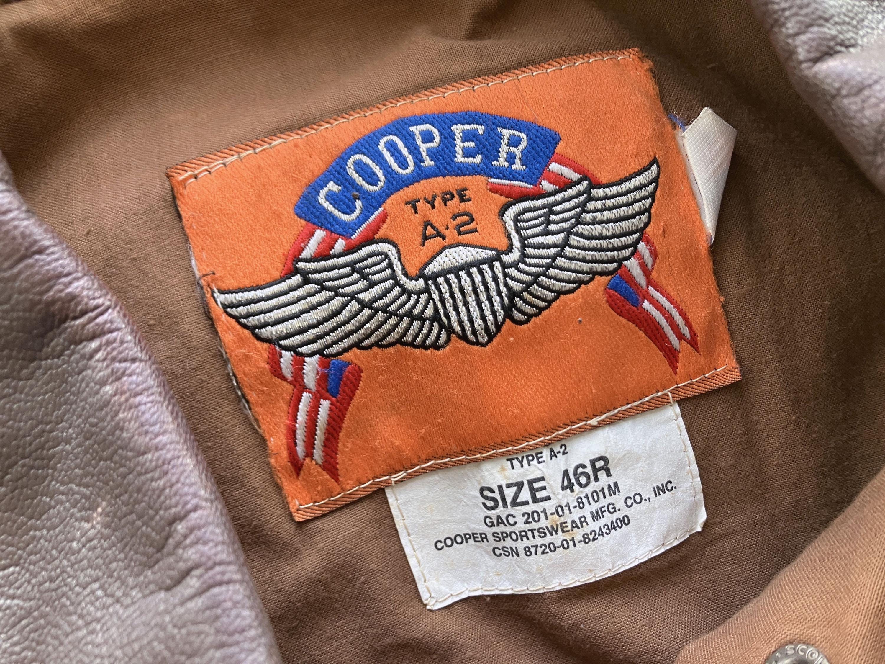 XL / Size 46 80s / 90s Cooper A2 Style Leather Flight Jacket