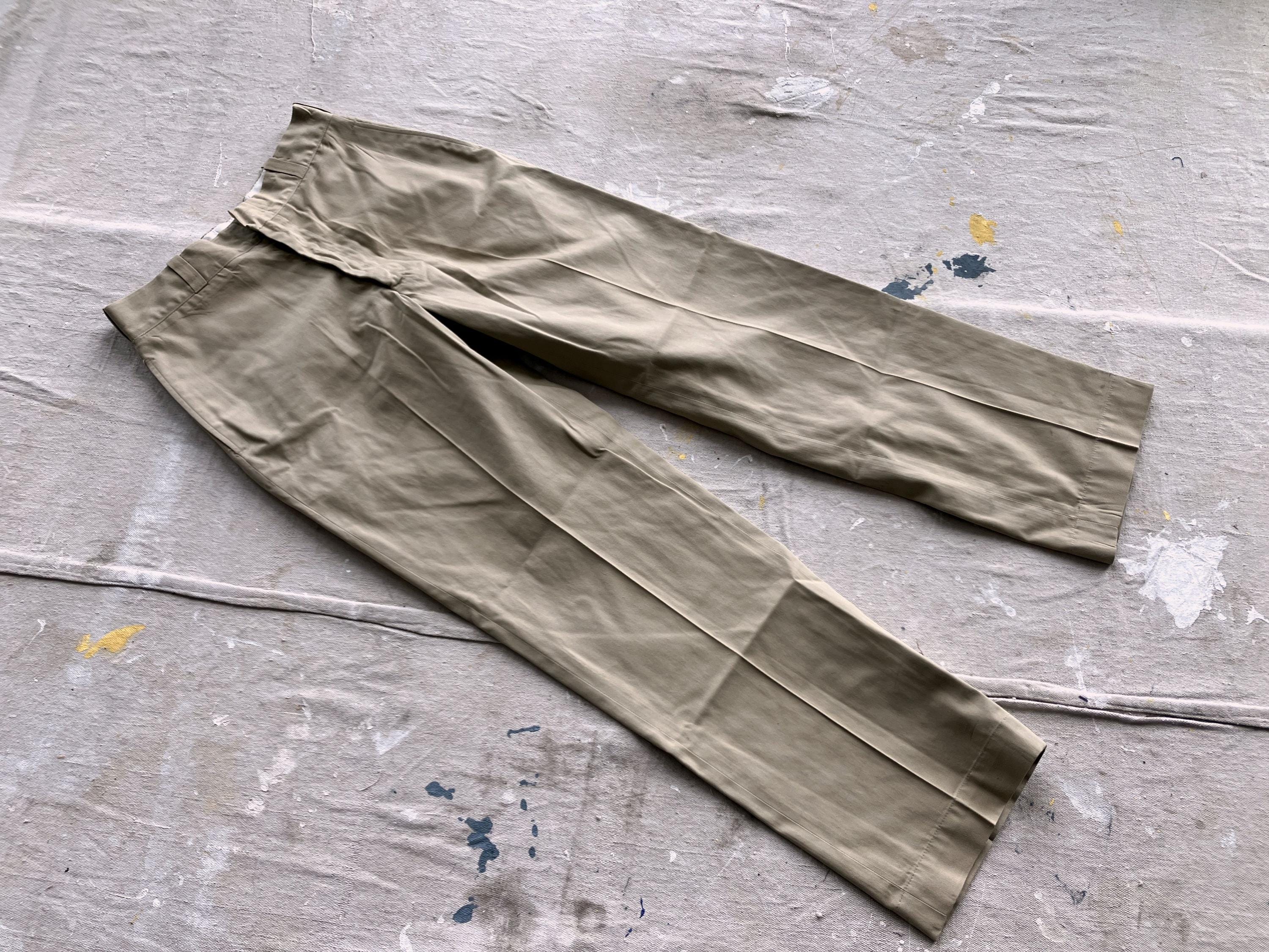 Vintage 60s US Army Khaki Chino Trousers Mens 28/30 Prentice
