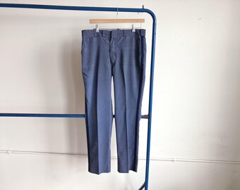 37 Waist 80s Mailman Uniform Pants / Striped Postal Service Trousers USPS 7
