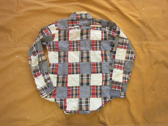 XS / Small 60s / 70s Gant Cotton Patchwork Plaid … - image 10