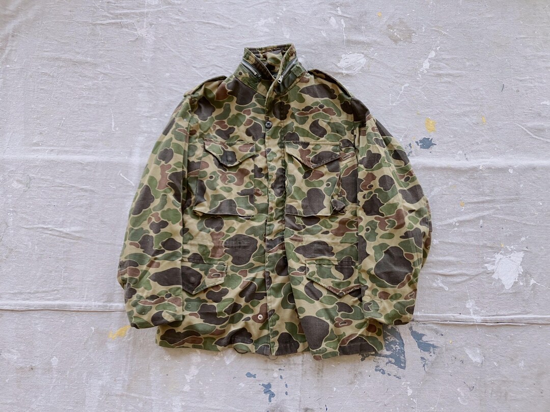 色味◎ 60s~ UNKNOWN Duck Hunter Camo Jacket 60s Vintage Sears Duck Hunter Camo Jacket - X-Large – Omega