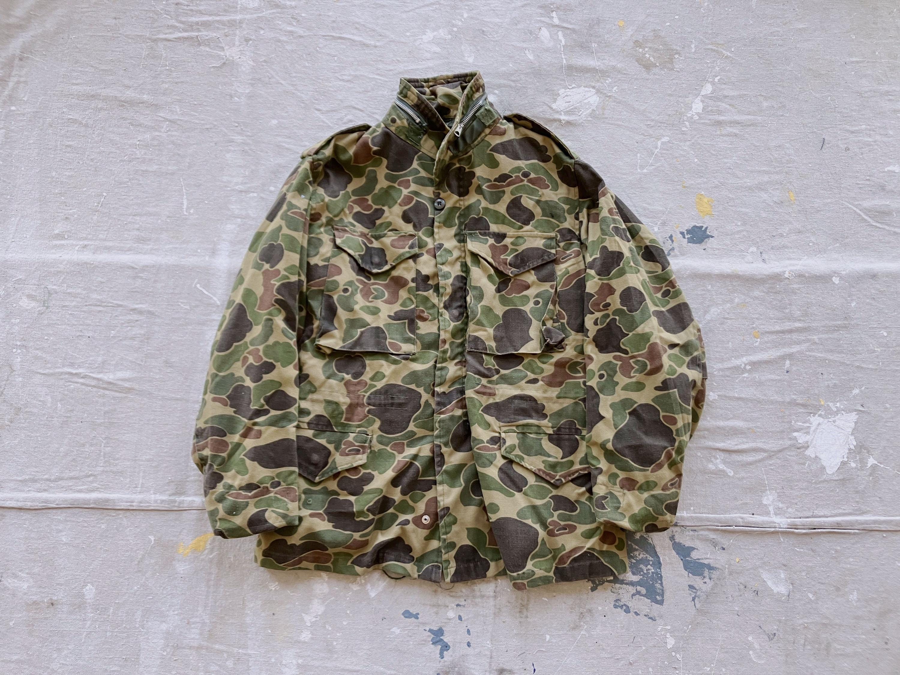 Medium 70s Duck Hunter Camouflage M-65 Field Jacket / 1970s