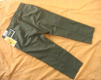 35 X 29 80s Dickies Green Work Pants / Twill 1980s 1970s 70s Made