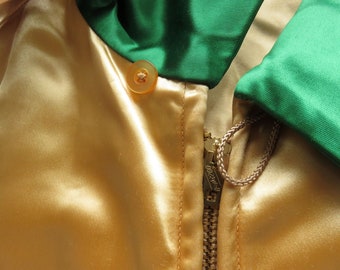 ジャケット・アウター @@50s vintage bowling jacket Large 50s Embroidered Satin Bowling Jacket / Chainstitch