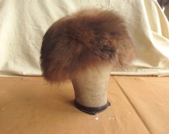 Vintage 60s ILGWU Made USA Dark Brown Faux Fur Bucket Mod Style Retro Winter Hat Vintage 60 main image 2