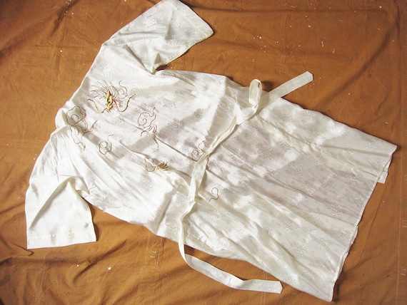 Free Size 50s Embroidered Dragon Souvenir Robe / S