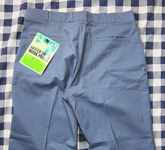 38 Waist X 29 Inseam 80s Sears Work Pants Slate Gray Blue