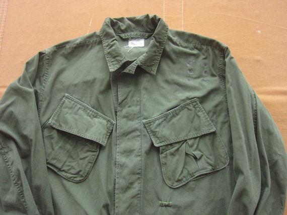 Small / Medium 60s US Army Poplin Cotton Jungle J… - image 2