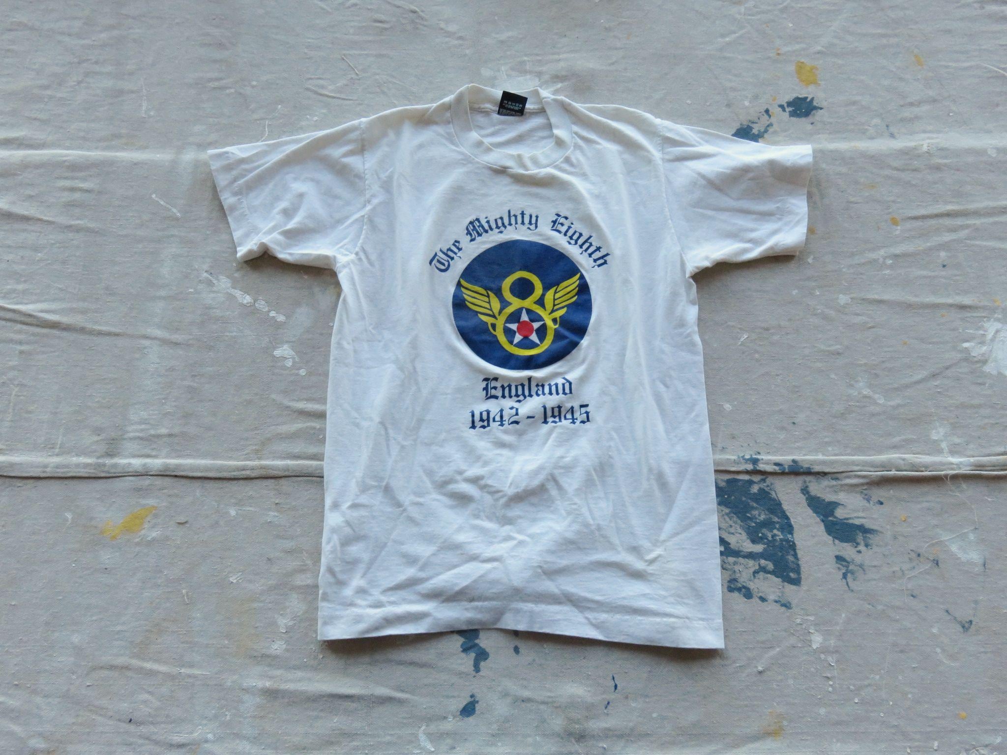 Small / Medium 80s / 90s Eighth Air Force T-shirt / Army Mighty
