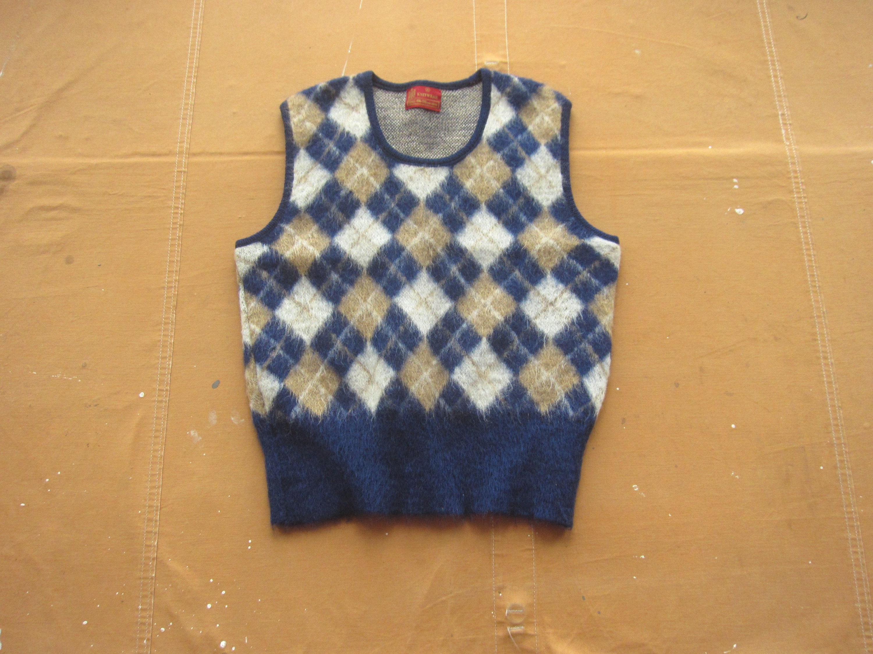 Medium / Large 60s Argyle Mohair Sweater Vest / Sears 1960s - Etsy