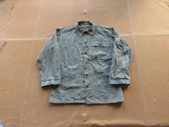 Medium 40s US Marine Corps P-44 HBT Jacket / Combat Shirt 