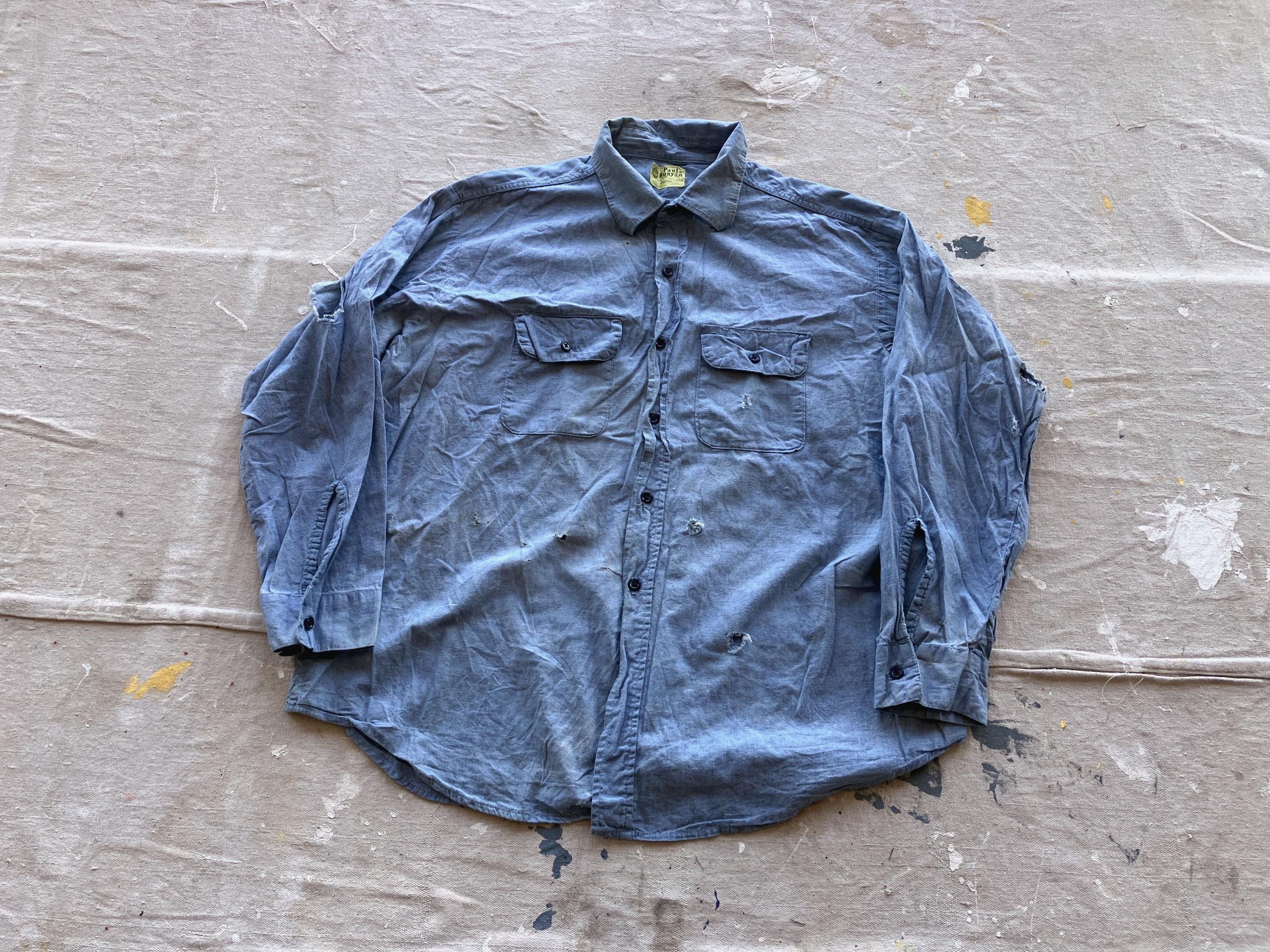 Vintage 50s 60s Chambray Shirt - Etsy Vintage 50s 60s Chambray Shirt - Etsy