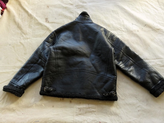 Medium 90s / 00s Black Leather B-6 Bomber Jacket / B6 Medium 90s / 00s Black Leather B-6 Bomber Jacket / B6