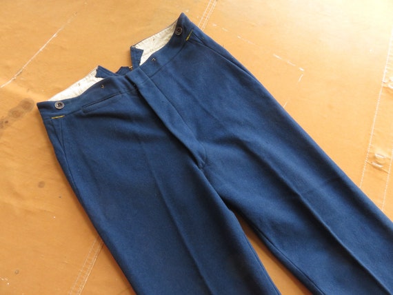 31 X 30 Antique Wool Military Buckleback Uniform Trousers