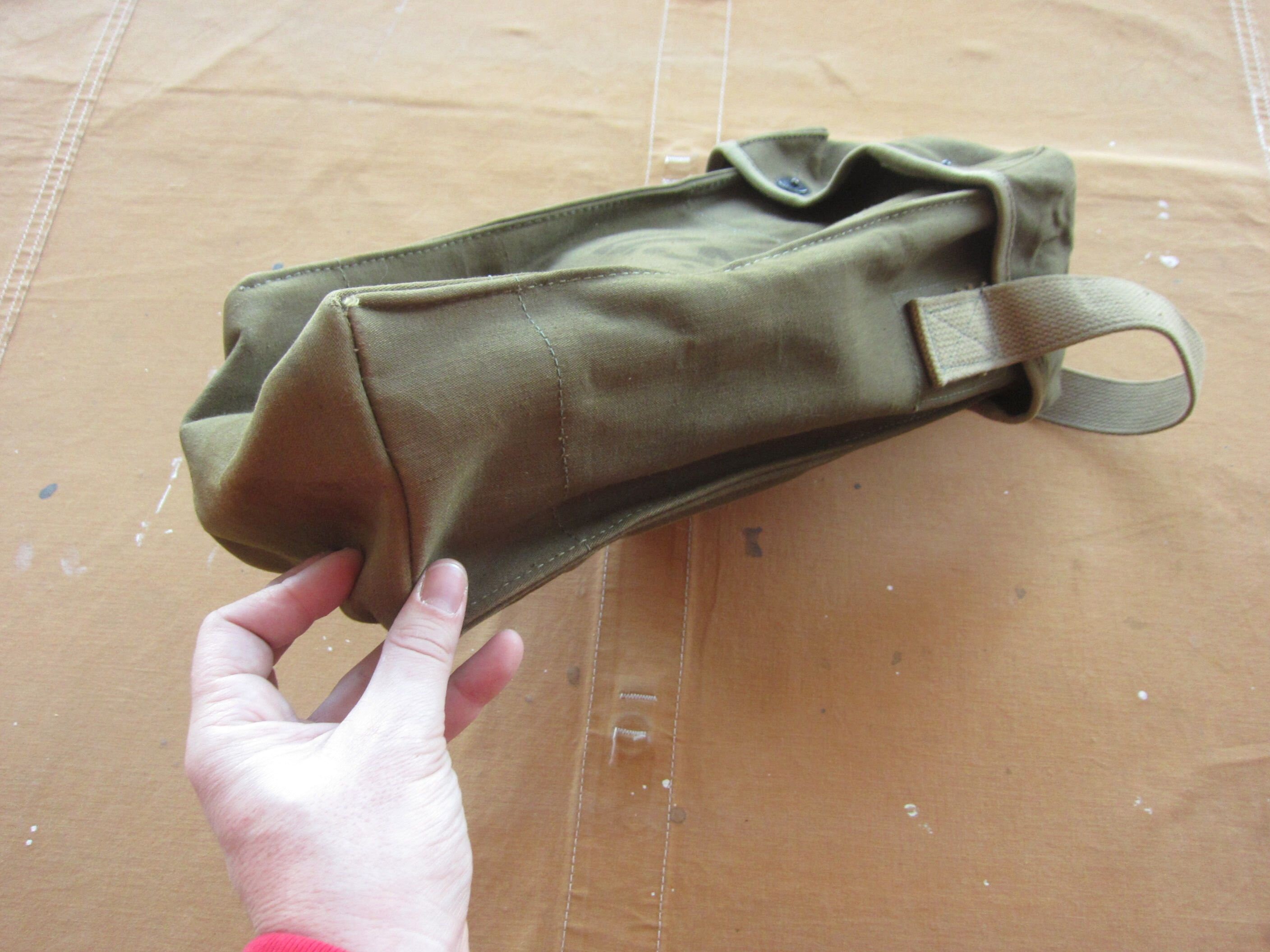 Vintage 40s US Army Radio Carrier Canvas Bag / 1940s WW2