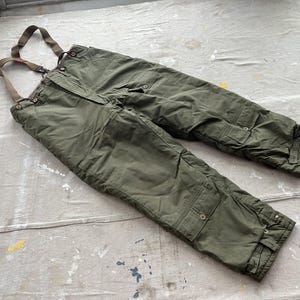 36 x 30 40s US Army Air Forces A-10 Flight Pants / 1940s Wool Lined Cold Weather Cargo Military Pants Fur Pile Liner Medium 34