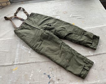 31 X 30 Antique Wool Military Buckleback Uniform Trousers / Blue