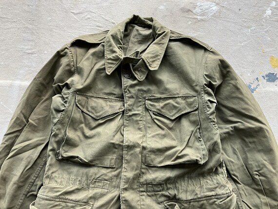 Small Short 40s US Army M-43 Field Jacket / Trashed Frayed M43