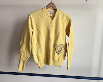 S / M 20年代 / 30年代 ショールカラー プルオーバー セーター