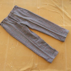 35 x 30 70s Heavy Wool Hunting Trousers / Men&#39;s Wool Plaid Flannel Pants 1970s 1980s Northway
