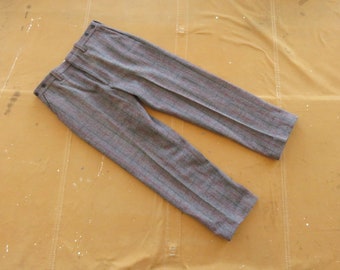 35 x 30 70s Heavy Wool Hunting Trousers / Men's Wool Plaid Flannel Pants 1970s 1980s Northway