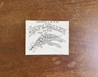 Antique 1920s Original Pen & Ink Advertising Drawing Lily of the Valley Packaging Design