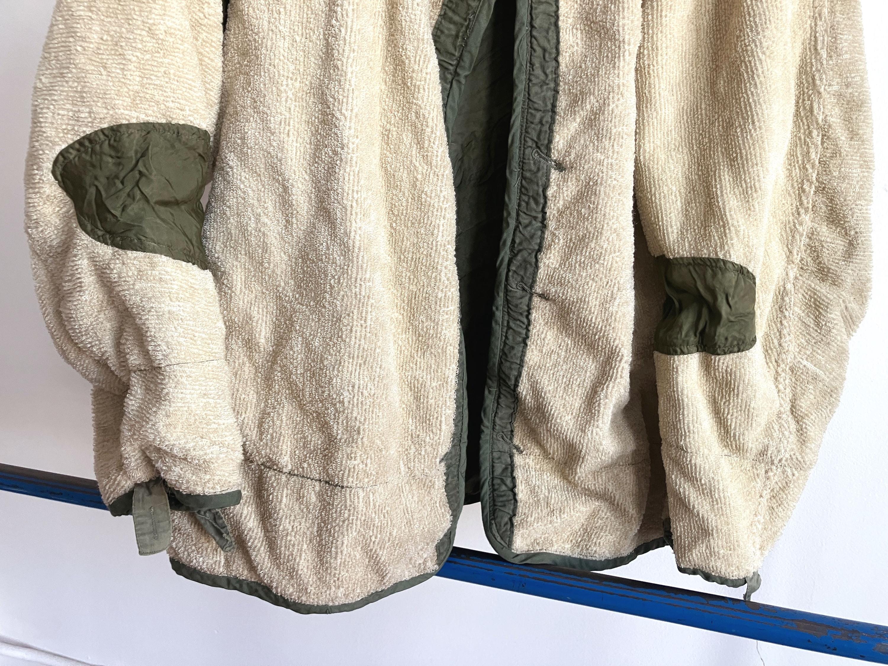 Medium 50s US Army Liner Jacket / M-51 Mohair Terry Cloth 1950s