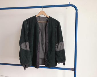 Small 50s Overdyed US Army Liner Jacket / Terry Cloth 1950s Military Jacket