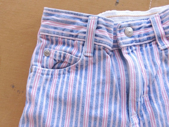 Children's 80s Lee Striped Jeans / 20 21 Waist 19… - image 3