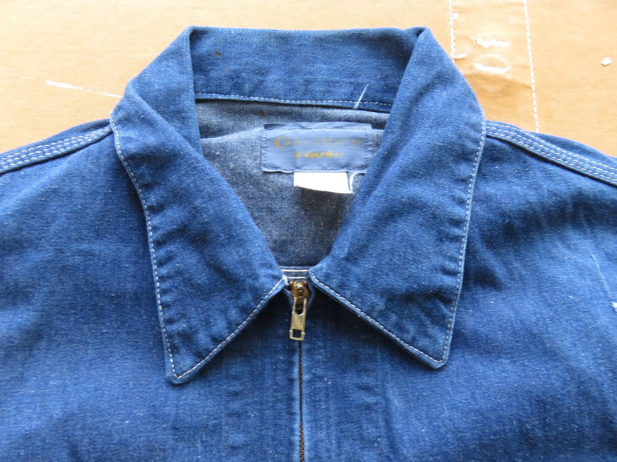Large / XL 70s Osh Kosh Zip Front Denim Jacket / XL Long