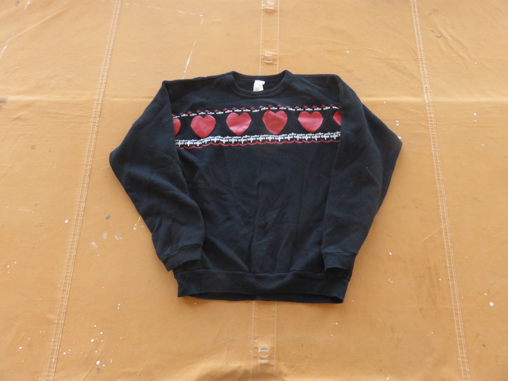 Heart Sweatshirt 80s - Etsy